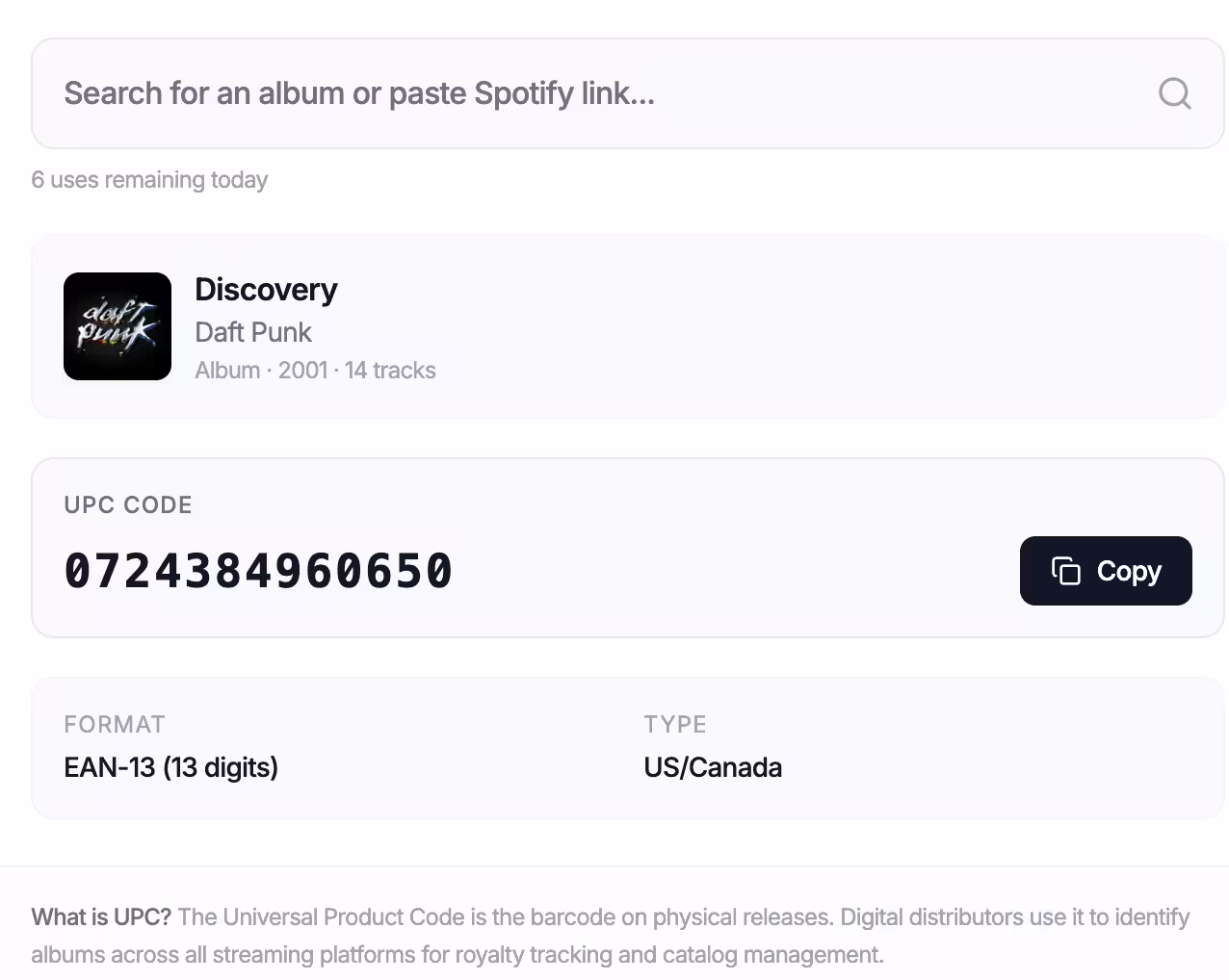 UPC Finder preview