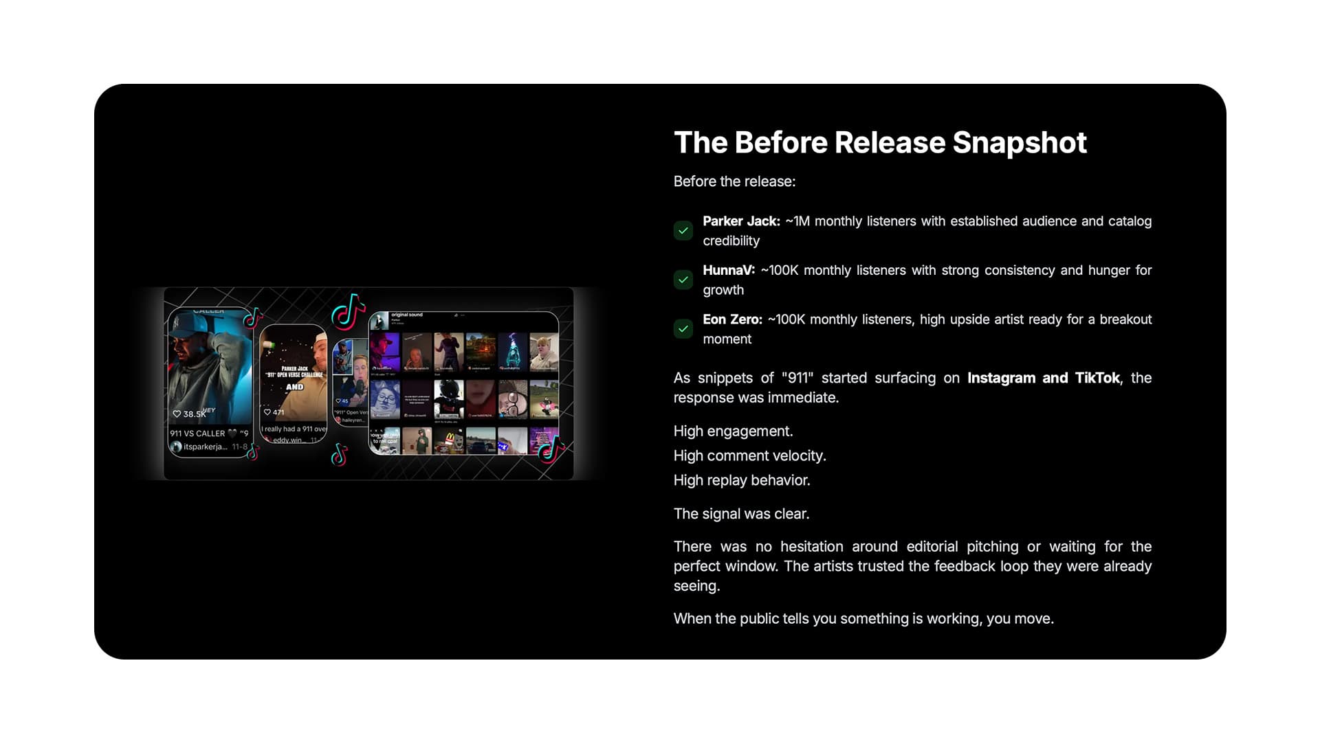 Before release snapshot for "911" by Parker Jack