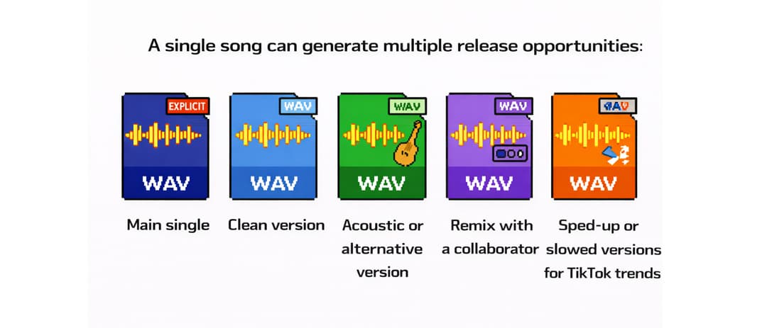 Stagger the release of various versions of your song