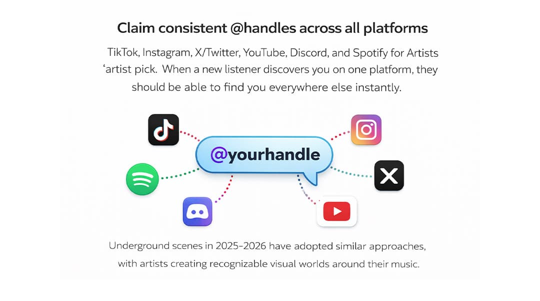 Your social media @ handles should stay consistent