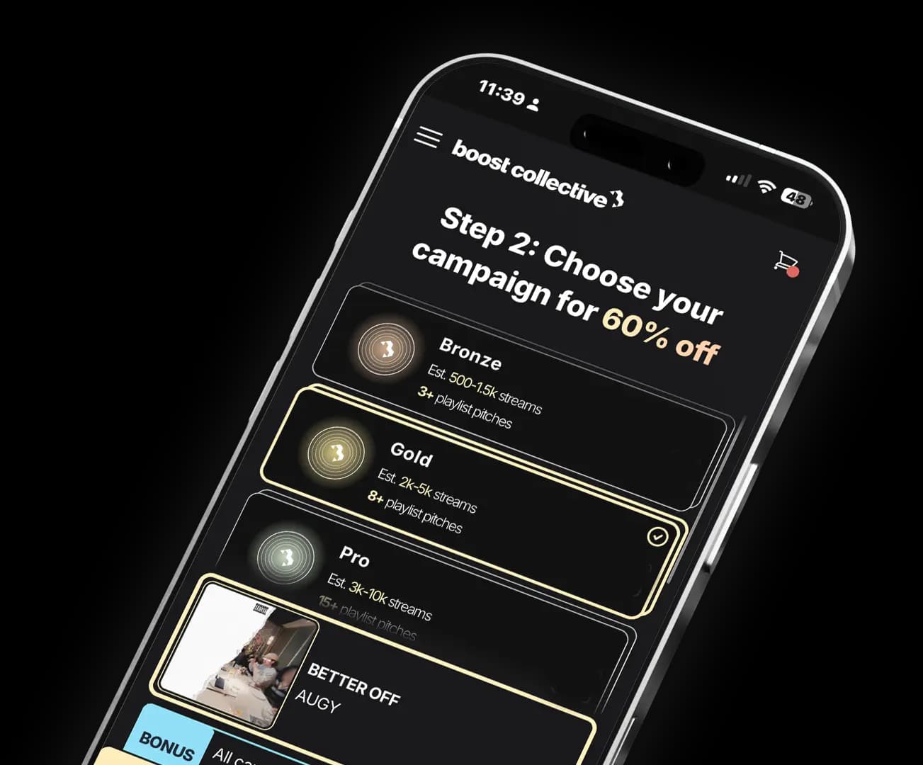 Image of phone highlighting promotion process