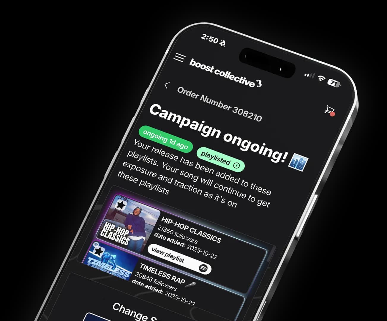 Image of phone highlighting promotion process